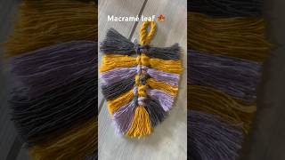 Easy macrame leaf😱😱 |macramé wall hanging | macrame leaf bracelet #diy #short#trending