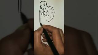 Mahatma Gandhi Drawing 🇮🇳 | Gandhiji Drawing | #shorts #drawing #trending #india #gandhiji #art