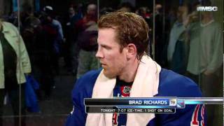 Twitter Response: Brad Richards on Playing at The Garden (10/27)