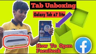 Galaxy Tab A7 Lite Unboxng | How To open Facebook in Galaxy Tab A7 Lite