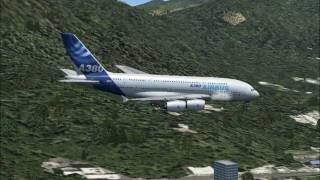 (Simulator) World's Most dangerous airports: Kai Tak approach a380