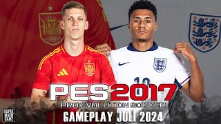 PES 2017 GAMEPLAY TERBARU JULI 2024  - SPAIN VS ENGLAND - PES 2017 PC GAMEPLAY 1080p 60 FPS