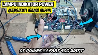 cara membuat lampu clip pada power ampli