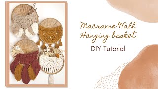 DIY Macrame basket | Wall Hanging basket with feathers