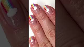 Rainbow nail art tutorial! 🌈✨