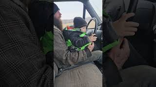 2 years old sawyer driving the 93 ford f150! #foryou #shorts #shortsfeed