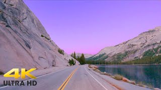 Yosemite National Park Tioga Pass Peaceful Mountain Sunset Scenic Drive 4K | California