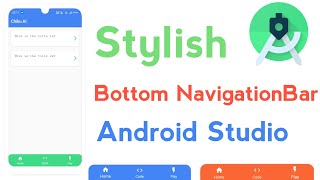 Bottom Navigation Bar Android Studio | Custom Bottom Navigation Bar Android Studio