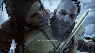 God of War Ragnarök Kratos Protects Freya from Atreus! (4K 60FPS) PS5