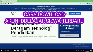 Cara Download Akun I'd Belajar Siswa Terbaru