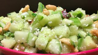 Cucumber Peanut Salad / Cucumber peanut salad recipe / Weight loss salad / Healthy salad recipe