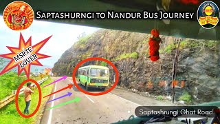 MSRTC...S.T. Bus journey | S.T. bus Drive driving skills |   Saptashrungi Ghat Road