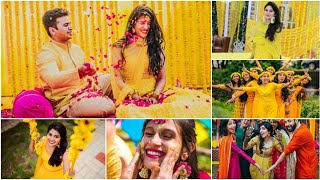 Haldi Ceremony Photo Poses | Haldi Function Outfits Ideas & Decoration Ideas | Photography Ideas