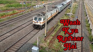 Full Speed WAP 7 Electric Locomotive With LHB Coaches | 130KMpH Ki Raftar Wali Train |