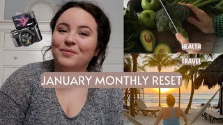 JANUARY 2022 MONTHLY RESET✨goal setting, saving money, health, travel, youtube🙌🏼