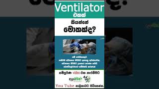 රෝගියෙක්ටVENTILATOR එකකින් ලබා දෙන ශ්වසන ආධාර එසේ නවත්වන්න පුළුවන් ද?|Anushik Perera|October 25 2023