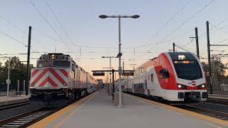 Caltrain South County Connector and EMUs in Action at San Jose Diridon