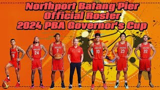 PBA Updates | Northport Batang Pier Official Roster for 2024 PBA Governor's Cup