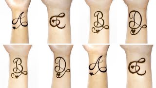 New letter mehndi design| New alphabet mehndi tattoos| ABCD mehndi | simple mehndi design |