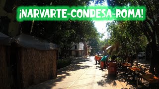 Narvarte - Condesa - Roma en MOTO/ #cdmx / Audio Ambiental