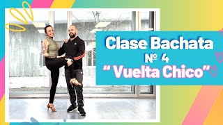 💃 Aprende a Bailar Bachata en Parejas 🕺 ✅ Clase 4  = Vuelta Chico 🕺