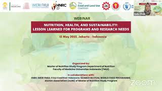 Webinar Nutrition, Health, and Sustainability: Lesson Learned for Programs and Research Needs