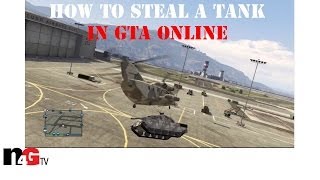 How to easily get a Rhino tank out of the military base in GTA: Online with NO wanted level