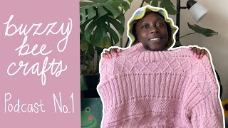 What I Knit in September | Ingrid Sweater, Cami No. 5, frog socks | Buzzy Bee Crafts Podcast No. 1