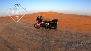 KTM Adventure 890 R first time off roading in loose sand