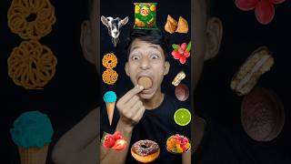 Emoji Food Eating Challenge||😋Chips,Choco, jelly 🍩🍡🍓🍧#shorts #youtubeshorts #eating