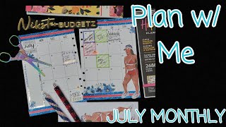 PLAN WITH ME | RED WHITE AND BLUE JULY MONTHLY | LIVE LOVE POSH | VERSED PLANNING