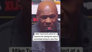 Mike Tyson yelled at a reporter for asking him about losing to Jake Paul #miketyson #jakepaul #box