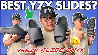 Got The Best! YEEZY SLIDES ONYX Black (2022) - Review, Sizing, Details, Resell Predictions