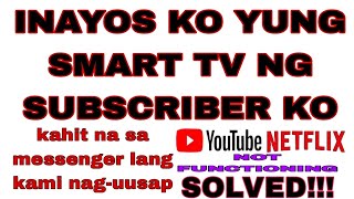 tinulungan ko yung subscriber ko maayos Yung smart tv nya