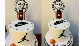 SHARPED EDGES SOFT ICING/FROSTING CAKE/ NIKE DESIGN