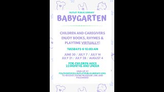 Nutley Public Library Babygarten Story Time (06/30/2020)