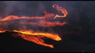 Drone Footage Of La Palma NEW Lava Flow Post Cone Collapse