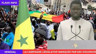 #SENEGAL : LES VIOLENCES NE CESSENT DE MONTER POUR LES LÉGISLATIVES MALGRÉ L'APPEL DE DIOMAYE FAYE