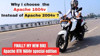 TVS Apache RTR 1604V special edition pearl white || Finally my new bike ❤️