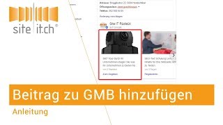 Anleitung: Beitrag zu Google My Business hinzufügen (CH-Deutsch)