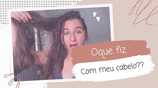 Como corta o cabelo sozinha - deu errado ?  dois cortes em um.