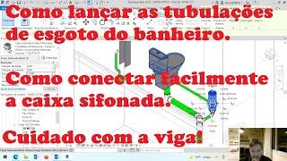 Aula 5 Revit MEP como lançar as tubulações de esgoto do banheiro