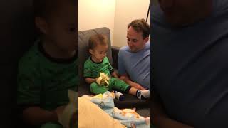 Toddler love banana (19 months old)