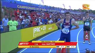 Mens 200m final Spain national championship 2019