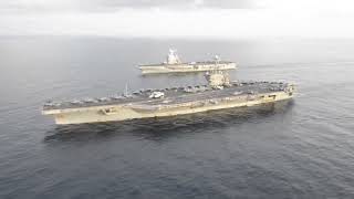 (US-IT-FR) Tri-Carrier Operations in Mediterranean Sea