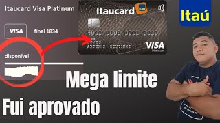 cartão de credito Itaú card visa platinum: fui aprovado, vem conferir o imite mais o unboxing.