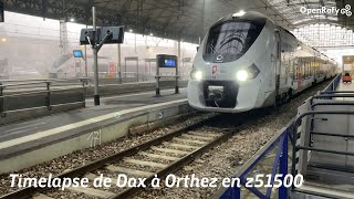 [TIMELAPSE] de Dax à Orthez en z51500 TER Nouvelle Aquitaine