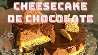 CHEESECAKE DE CHOCOLATE SOBREMESA MARAVILHOSA RECEITA FÁCIL