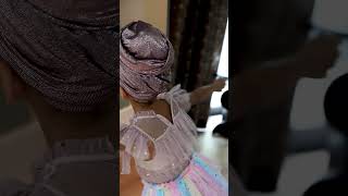 5 year old does headwrap tutorial #headwrapstyles #wrapbase