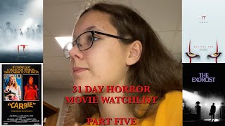 31 DAY HORROR MOVIE WATCHLIST — PART FIVE